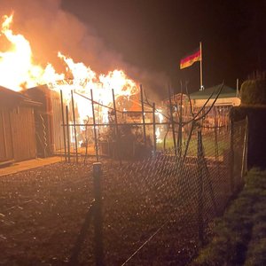 15.02.2024 Brand Gartenhütte 1